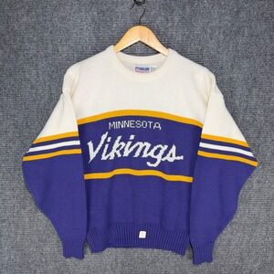 Vintage Minnesota Vikings NFL Pro Line Cliff Engle Sweater Mens Large Purple NEW